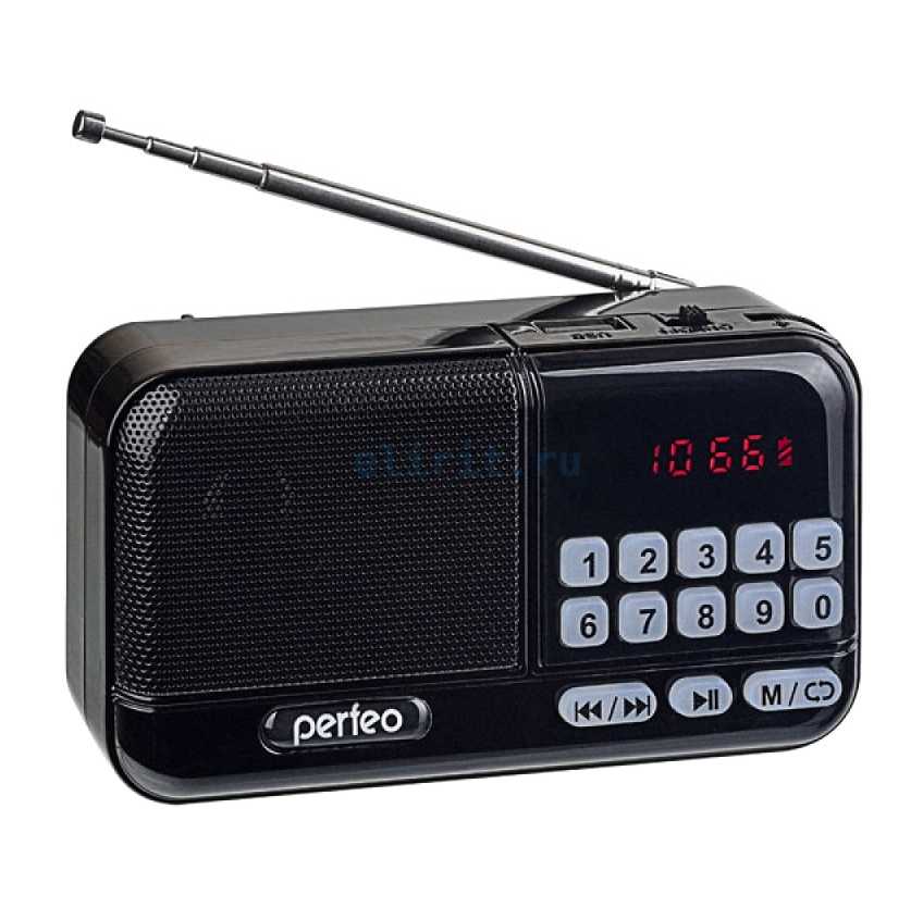 Радиоприемник  PERFEO ASPEN I20 ЧЕРНЫЙ MP3 USB