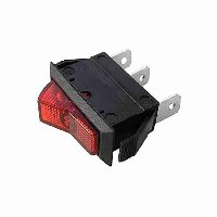 Переключатель  ASW-09D КРАСНЫЙ С LED ПОДСВЕТКОЙ 12V