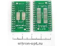Плата МОНТАЖНАЯ SOIC-28 + SSOP-28 ДВУХСТОРОННЯЯ Плата МОНТАЖНАЯ SOIC-28 + SSOP-28 ДВУХСТОРОННЯЯ