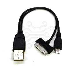 Кабель USB AM-IPAD/SAMSUNG TAB + MICRO USB Кабель USB AM-IPAD/SAMSUNG TAB + MICRO USB