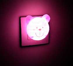 Фонарь НОЧНИК CAMELION NL-189 0.5W  МИШКА РОЗОВЫЙ