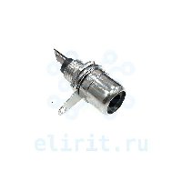 Разъем   1RCA (F) RP-1 NIKEL ЧЕРНЫЙ