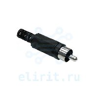 Разьем RCA (M) ПЛАСТИК RP-405 ЧЕРНЫЙ