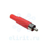 Разьем RCA (M) ПЛАСТИК RP-405 КРАСНЫЙ