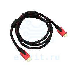 Кабель  HDMI(M)-HDMI(M)  1.5М V1.4  ФИЛЬТР ОПЛЕТКА  ШЕЛК