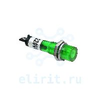 Индикатор 220V N-814G ЗЕЛЕНЫЙ НЕОН С ДЕРЖАТЕЛЕМ