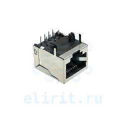 Гнездо  TJ8-10P8C НА ПЛАТУ  ЭКРАН  6368150-1