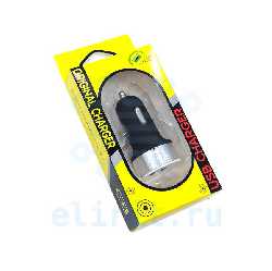 Блок питания ПРИКУРИВАТЕЛЬ АВТО  5V USB 1000MA X 2  AV-332