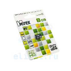 Карта памяти   8GB MICRO SDHC MIREX CLASS 10
