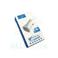 Блок питания  АВТО  5V USB 2400MA X 2  HOCO Z12 БЕЛЫЙ