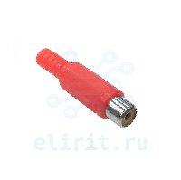 Разьем RCA (F) ПЛАСТИК КРАСНЫЙ RP-406