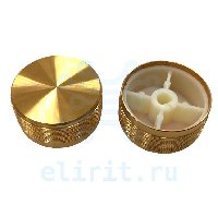 Ручка приборная  D= 35.0  35X17JN  GOLD ВАЛ 6ММ С ЛЫСКОЙ