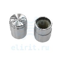 Ручка приборная  D= 10.0  10X13B SILVER ВАЛ 6ММ С НАСЕЧКОЙ