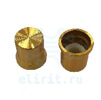 Ручка приборная  D= 14.0  11-13X14J GOLD ВАЛ 6ММ С НАСЕЧКОЙ