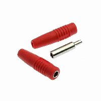Гнездо  Z041 4MM CABLE JACK RED