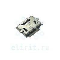 Разъем  ГНЕЗДО MICRO USB НА ПЛАТУ (SMD) PU02