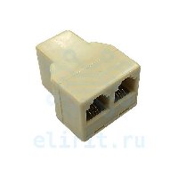 Переходник телеф.  1F*2F (4PIN) GCT11-2-6P4C