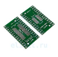 Плата  МОНТАЖНАЯ SOIC-28 + SSOP-28  ДВУХСТОРОННЯЯ