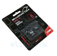 Карта памяти   8GB MICRO SDHC QUMO CLASS 10 + АДАПТЕР