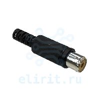 Разьем RCA (F) ПЛАСТИК ЧЕРНЫЙ RP-406