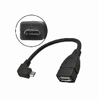 Переходник 110005738  USB A(F)=USB MICRO  OTG  10CM УГЛОВОЙ