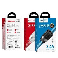 Блок питания  USB*2  5V 2.4A  HOCO C55A