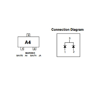 Диод 110006878    0.2A  100V  BAV70 A4