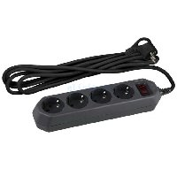 Сетевой фильтр  ЭРА USF-M-4ES-1.5M-B ЧЕРНЫЙ