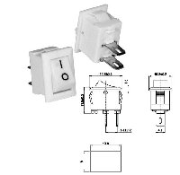 Переключатель KCD5-101-C3-W/2P БЕЛЫЙ ON-OFF
