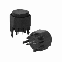 Кнопка KS12-P1.5-BBN-5N-S ЧЕРНАЯ БЕЗ ФИКСАЦИИ 1A 30VDC