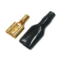 Клемма ножевая  6.4 (F) СИЛИКОНОВЫЙ ЧЕРНЫЙ ИЗОЛЯТОР