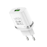 Блок питания  USB*2  5V 2.4A  HOCO C12  БЕЛЫЙ