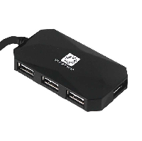 Концетратор  4 PORTS USB 2.0 BITES HB24-207BK  