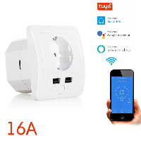   УМНАЯ РОЗЕТКА 1 ГНЕЗДО 16A  WI-FI  2USB