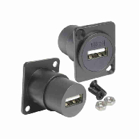 Разъем ГНЕЗДО USB2.0 A(F)-A(F) PS ПРОХОДНОЕ НА КОРПУС