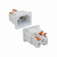Разъем НА КОРПУС AC-058 ВИЛКА 3 PIN БЕЛЫЙ