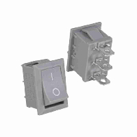 Переключатель  KCD1-102-11 ON-ON СЕРЫЙ 6A 250V