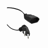 Удлинитель  5.0М 1Р (2*0.5 ПВС) УГЛОВАЯ ВИЛКА ЧЕРНЫЙ