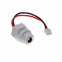 Гнездо 5.5*2.1 НА КОРПУС ПЛАСТИК С ГАЙКОЙ ПРОВОД 100ММ 