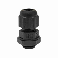 Кабельный ввод M12-B  IP68 ЧЕРНЫЙ ПОЛИАМИД 