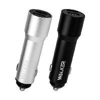 Блок питания  АВТО  5V USB 2400MA X 2  WALKER WCR-22