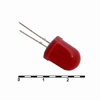 Светодиод 110012721 10ММ КРАСНЫЙ ЦВ-МТ   30МКД