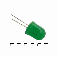 Светодиод 10ММ ЗЕЛЕНЫЙ ЦВ-МТ  30 МКД 20ГР